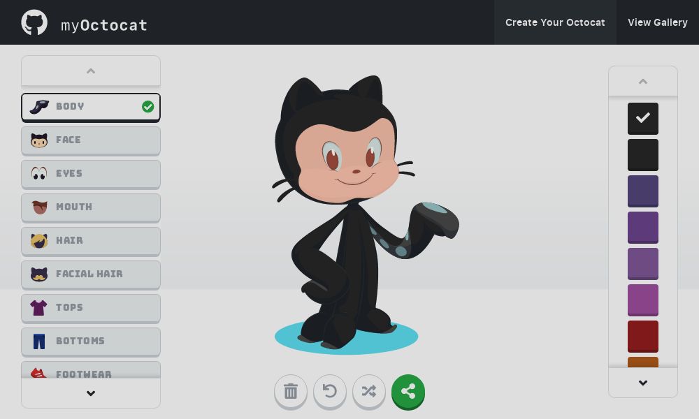Screenshot of MyOctocat